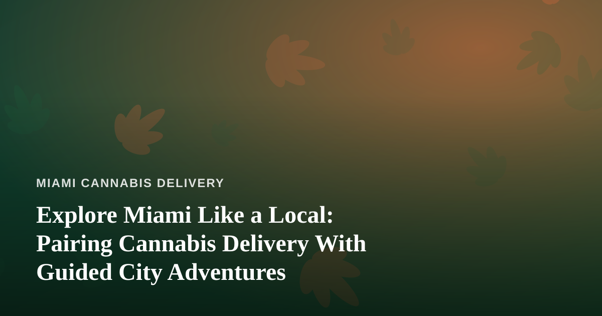 Explore Miami Like a Local: Pairing Cannabis Delivery With Guided City Adventures